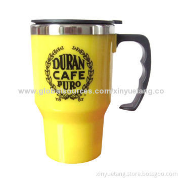 BPA-free 400mL Plastic Coffee Cup with Handle and LidNew